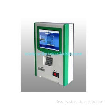 UPS Cash Acceptor And barcode scanner Wall Mount Kiosk For